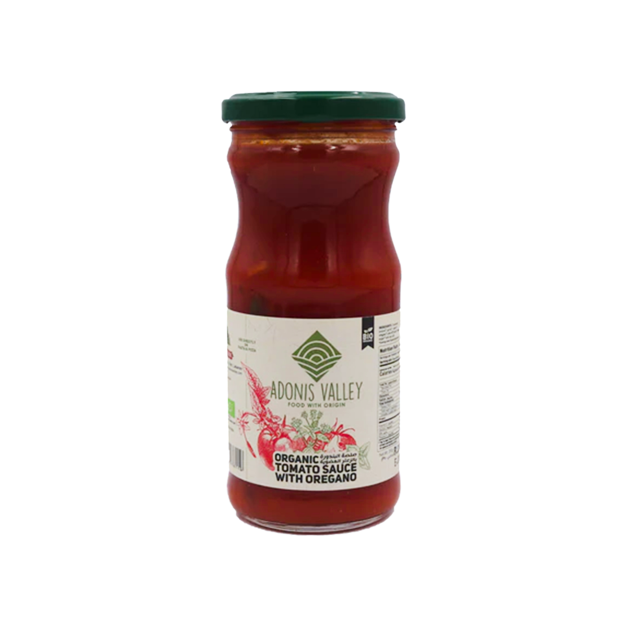 Adonis Valley Organic Tomato Sauce with Oregano 350g