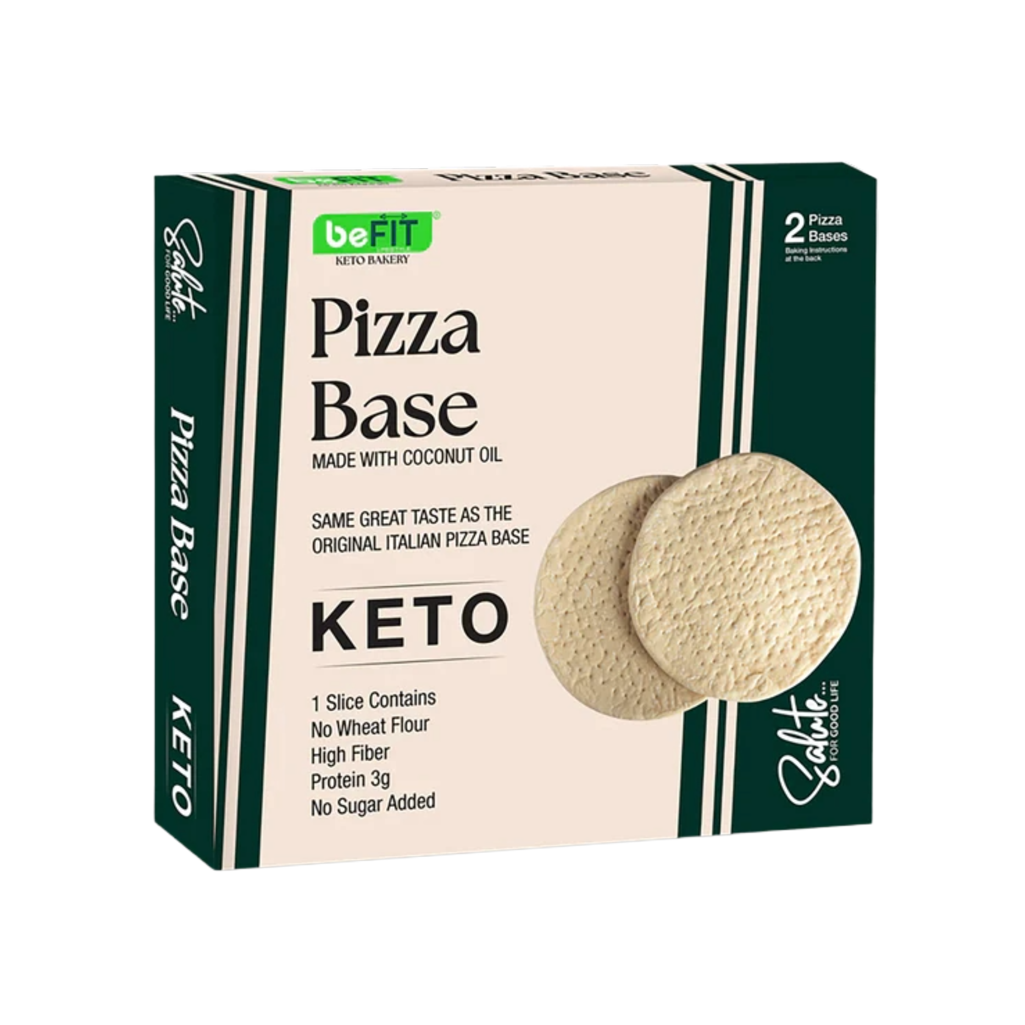 Be Fit, Salute, Keto Pizza Base 2pcs