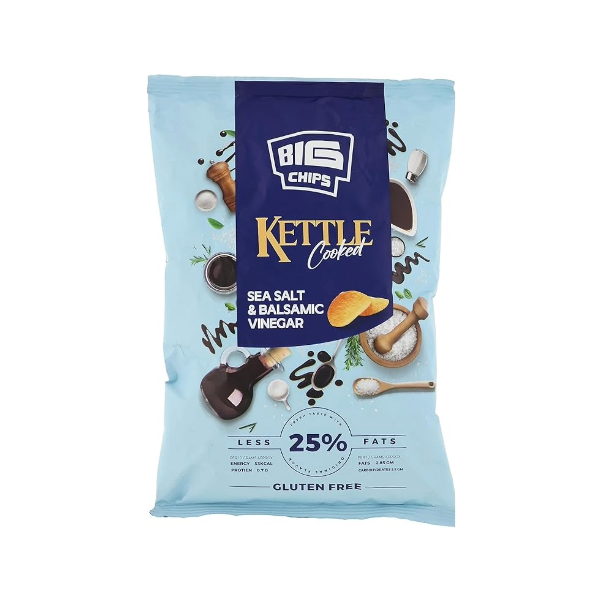 Big Chips Gluten Free Sea Salt & Balsamic Vinegar Kettle Chips 100g