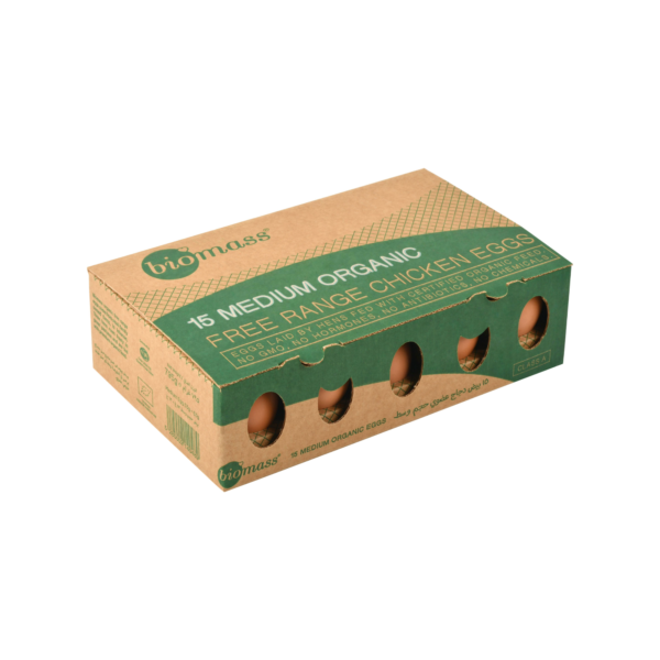 Biomass Organic Brown Medium Eggs 15pcs