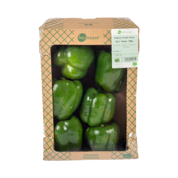 Biomass Organic Green Bell Pepper 500g