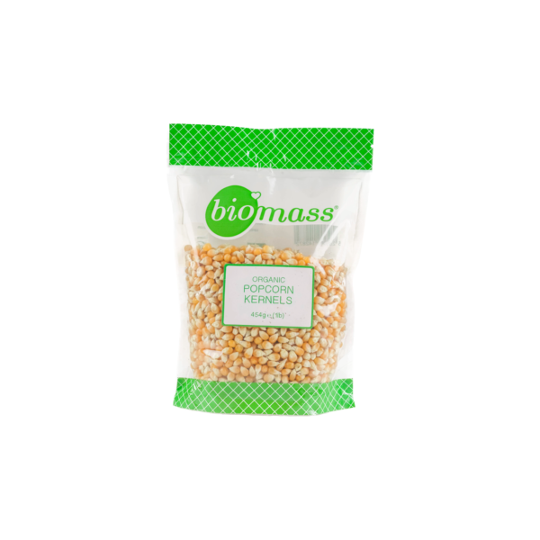 Biomass Organic Pop Corn Kernels 454g