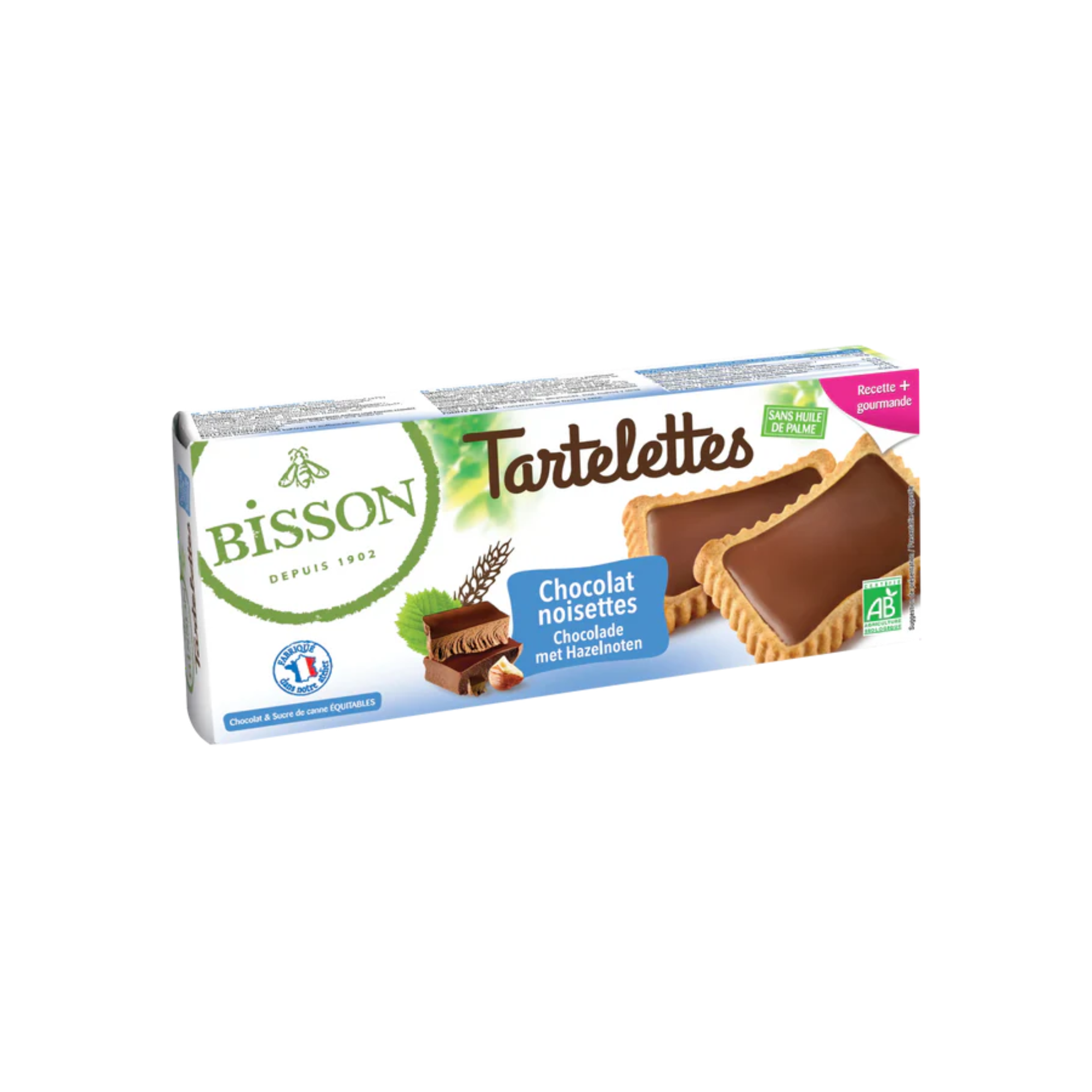 Bisson Organic Hazelnut Chocolate Tartelettes 150g