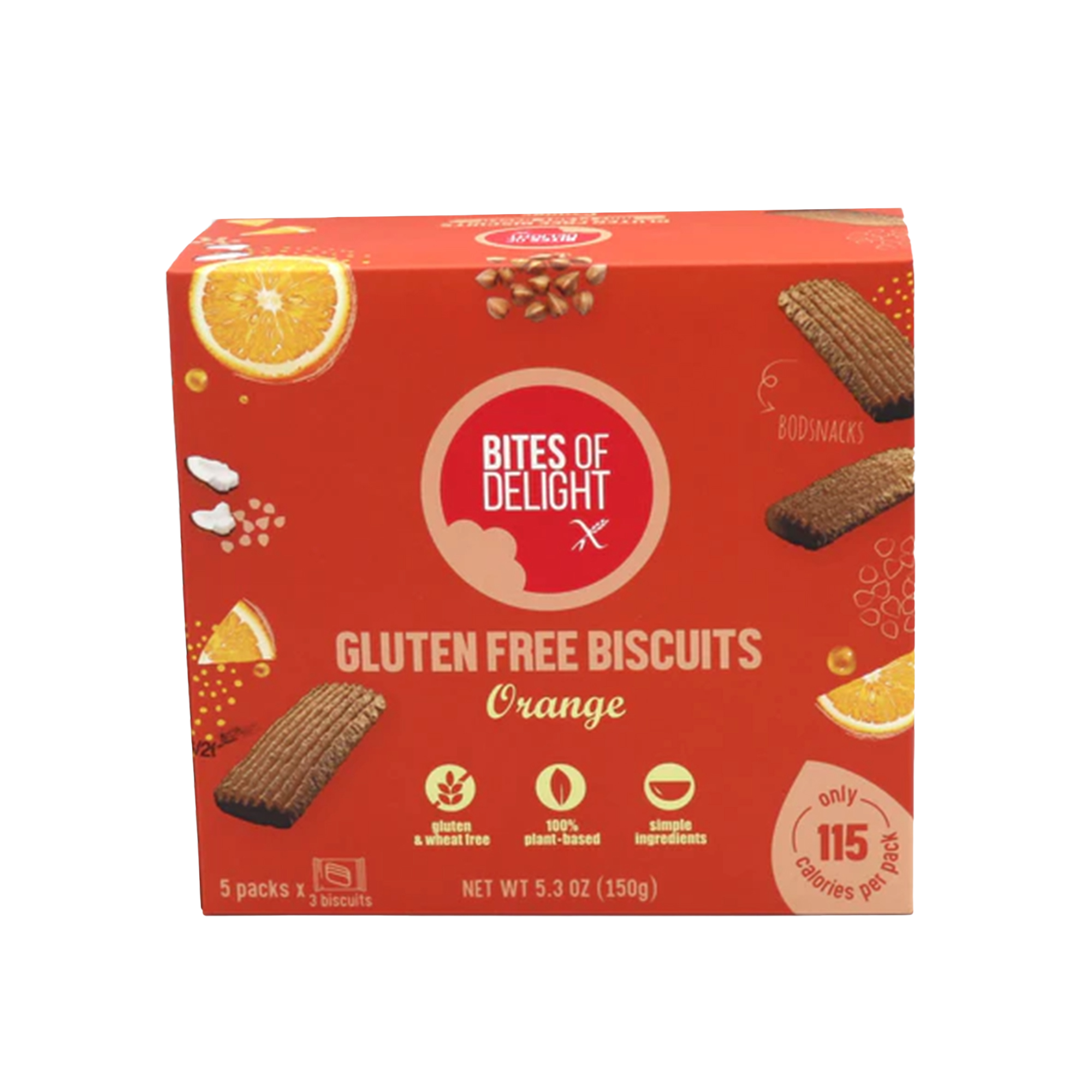 Bites of Delight Gluten Free Orange Biscuits 150g
