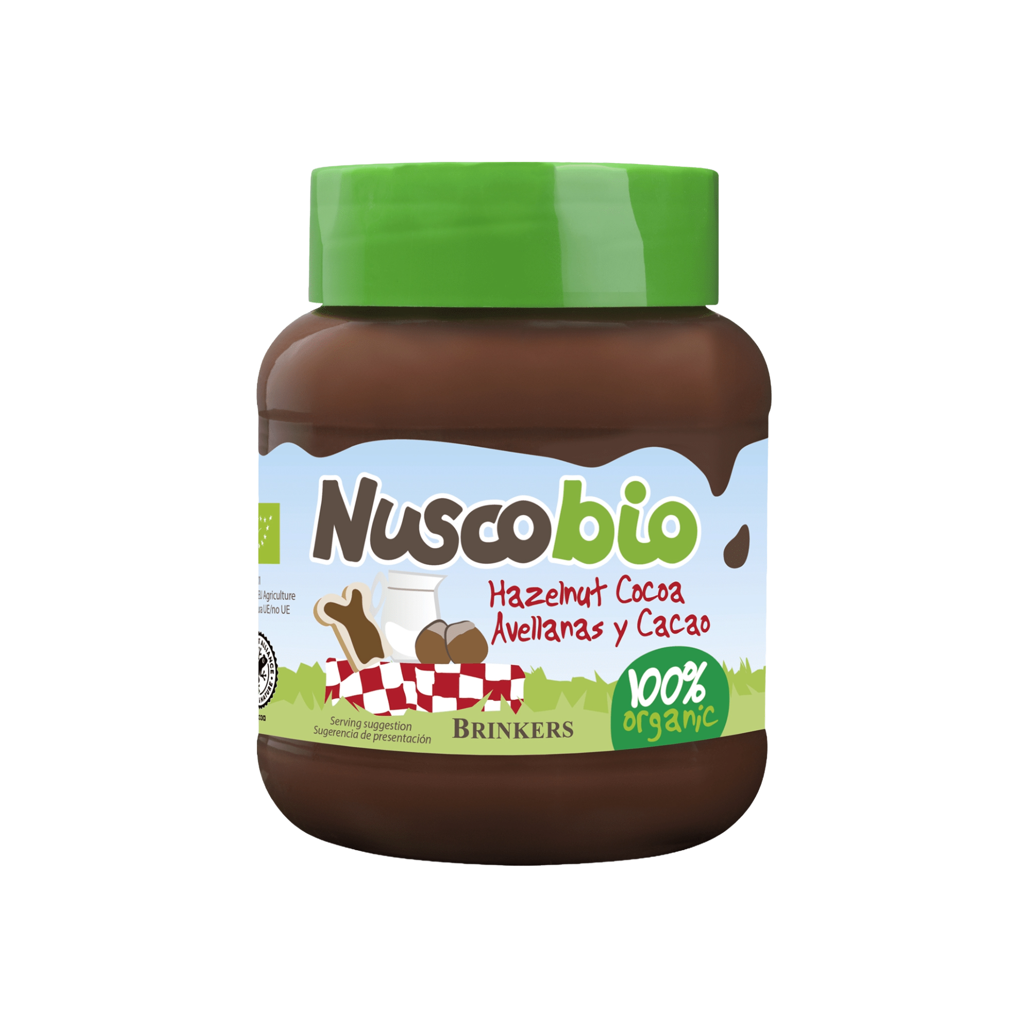 Brinkers Organic Nusco Bio Hazelnut Chocolate Spread 400g