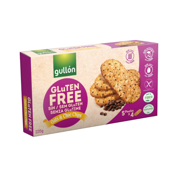 Gullon Gluten Free Chocolate Chip Oat Biscuits 5x4pcs 200g