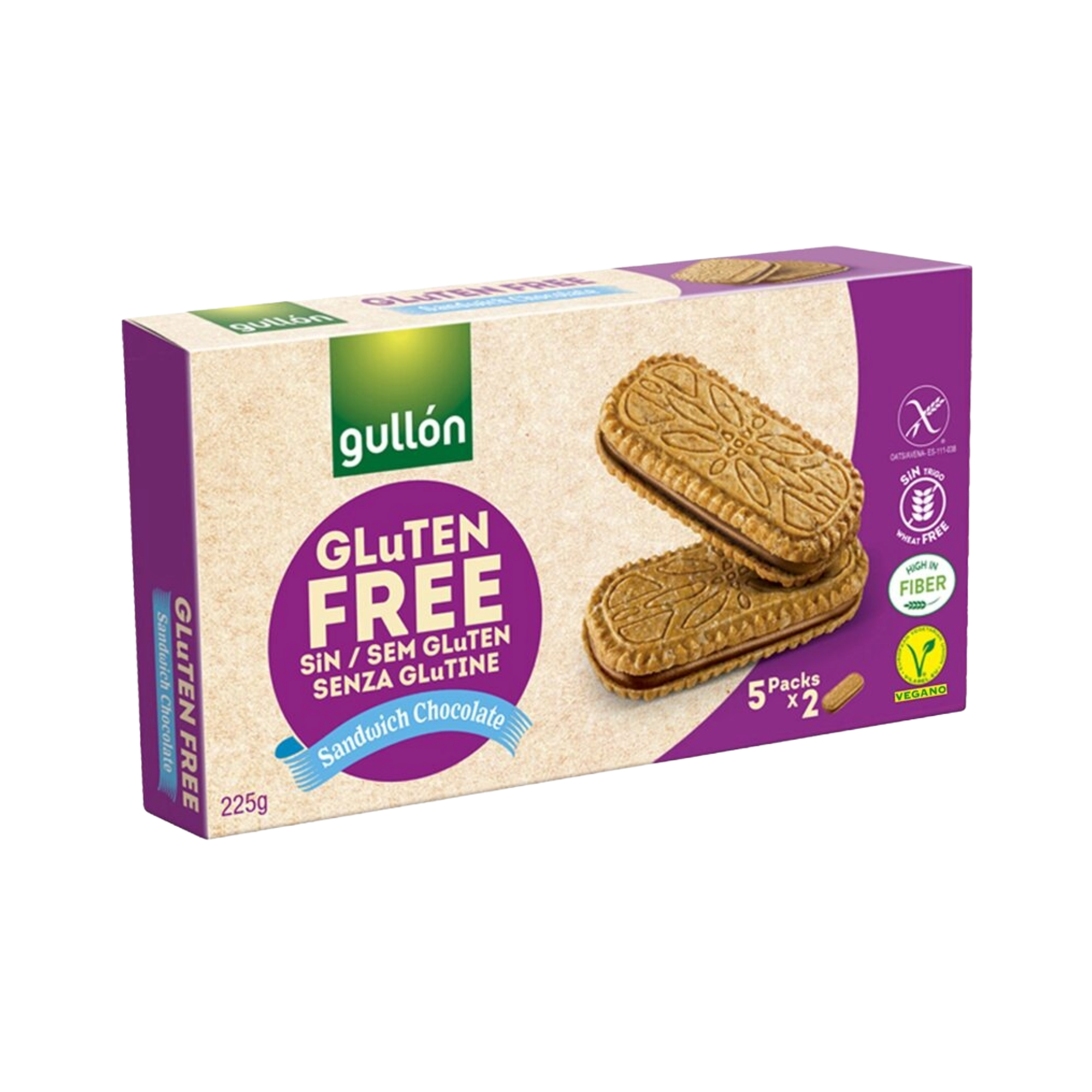 Gullon Gluten Free Chocolate Sandwich 5x2pcs 225g