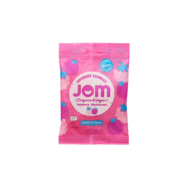 Jom Organic Raspberry Blackcurrant Gummies 70g