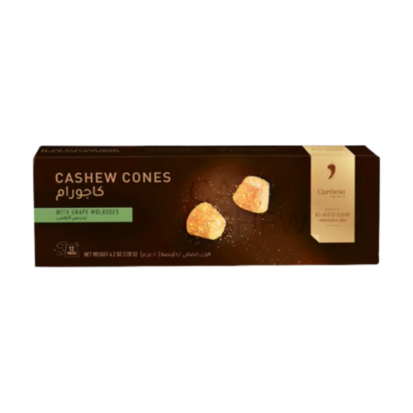 L'Arome Grape Molasses Cashew Cones 120g