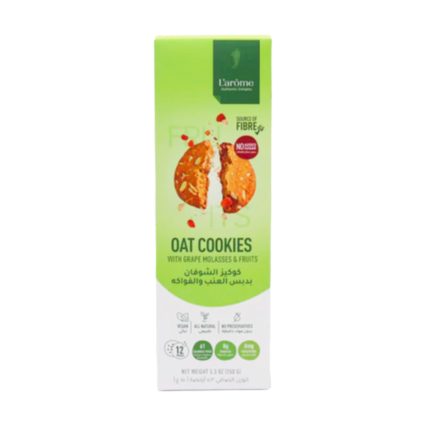 L'Arome Grape Molasses & Fruits Oat Cookies 150g