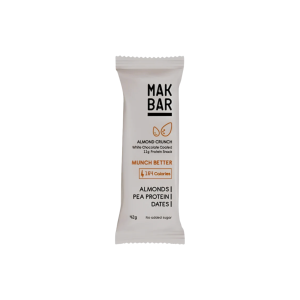 Mak Bar White Almond Crunch Protein Bar 42g