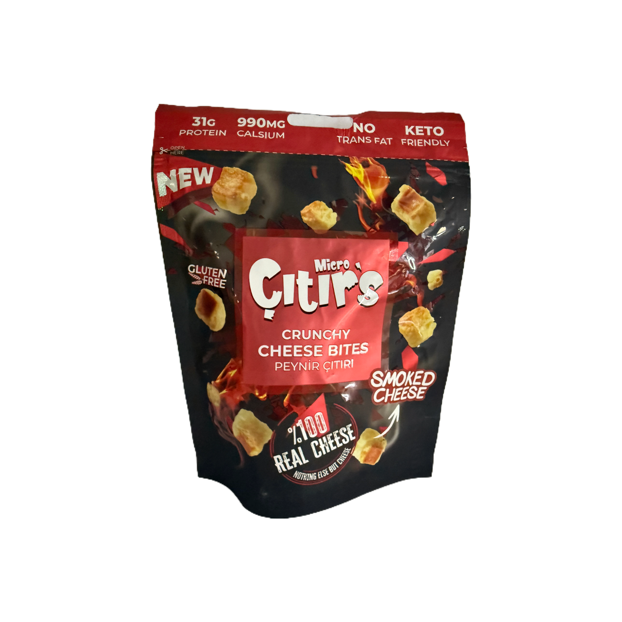 Micro Citirs Keto Crunchy Smoked Cheese Bites 60g