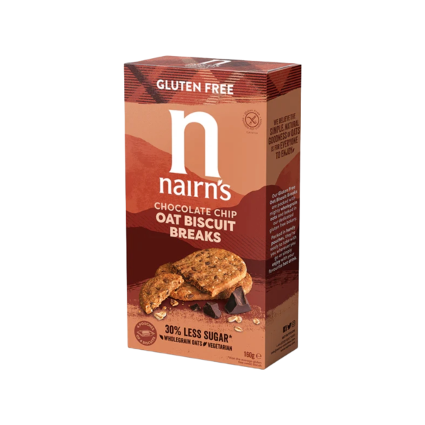 Nairin's Gluten Free Chocolate Chip Oat Biscuits 160g