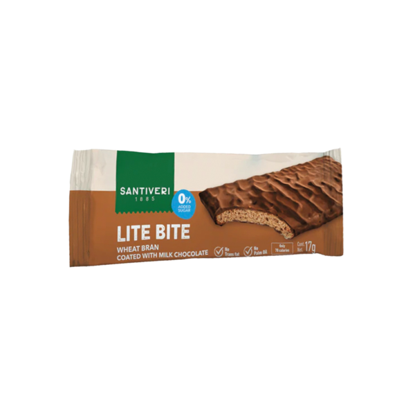 Santiveri 0% Added Sugar Lite Bite Milk Chocolate Biscuit 17g