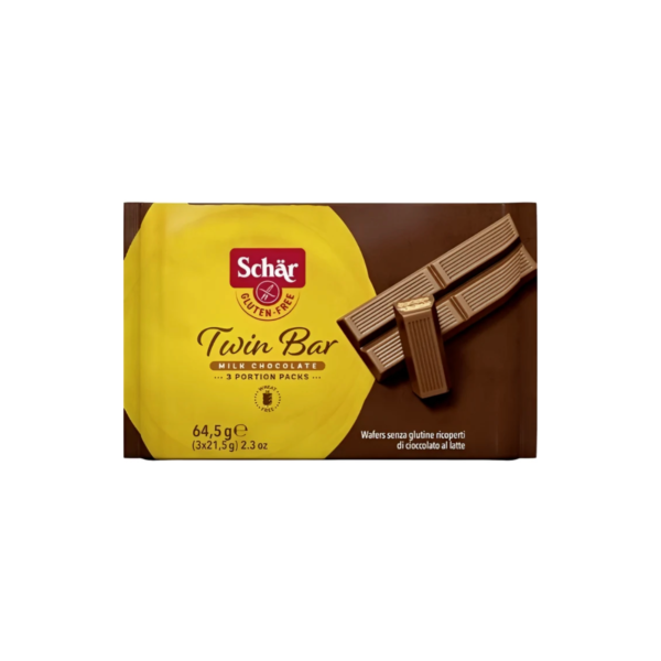 Schar Gluten Free Milk Chocolate Twin Bar 64.5g
