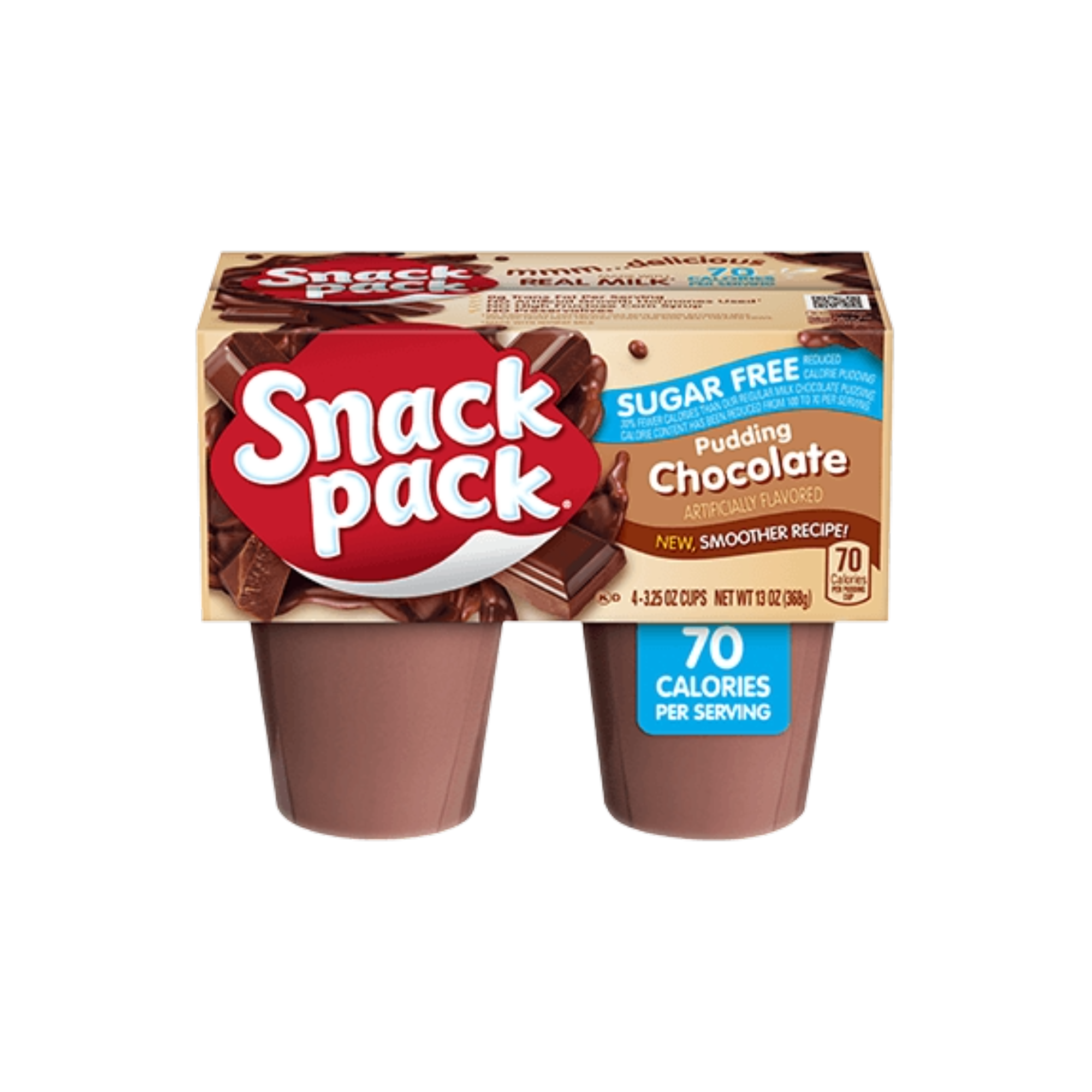 Snack Pack 0% Added Sugar Chocolate Pudding 4pcs