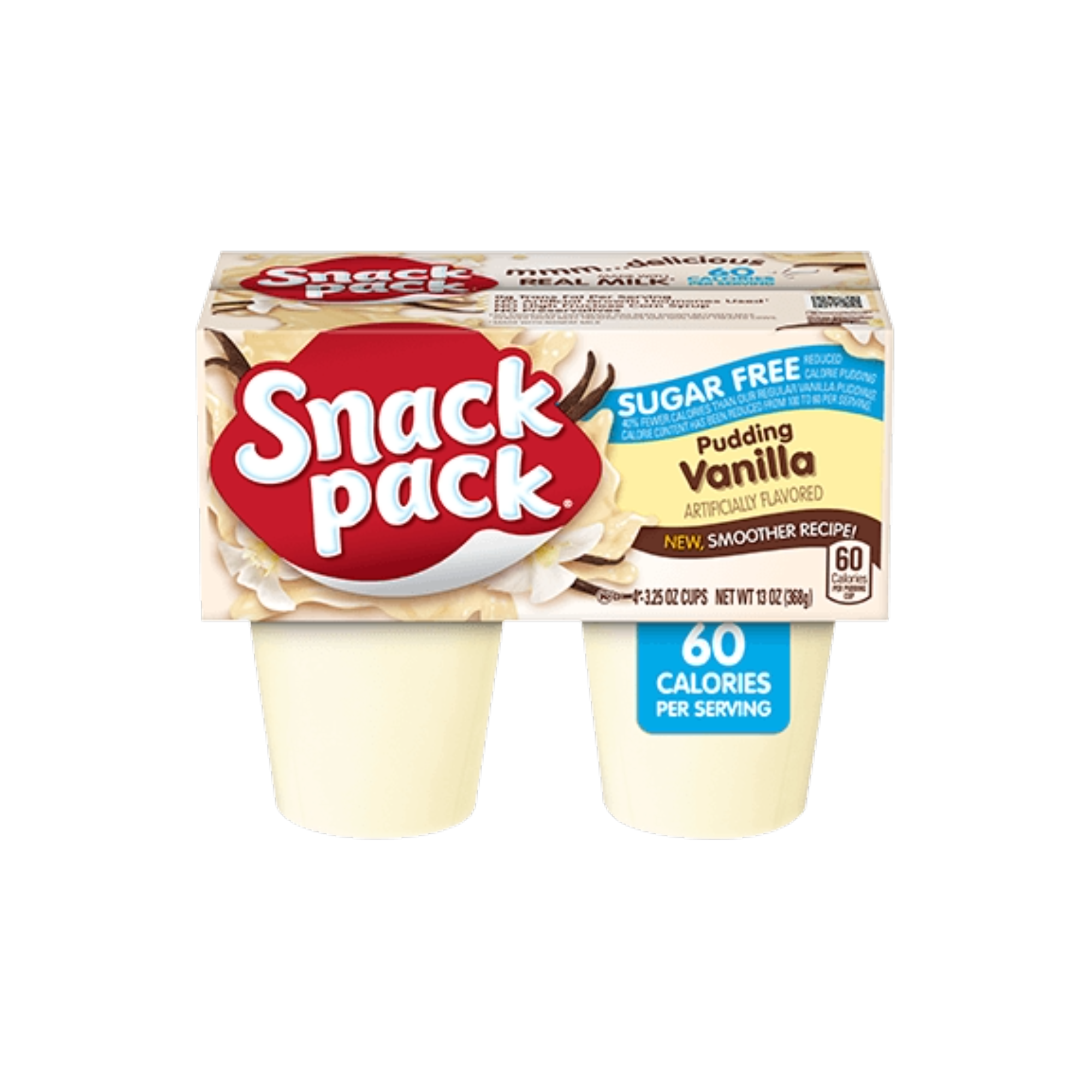 Snack Pack 0% Added Sugar Vanilla Pudding 4pcs
