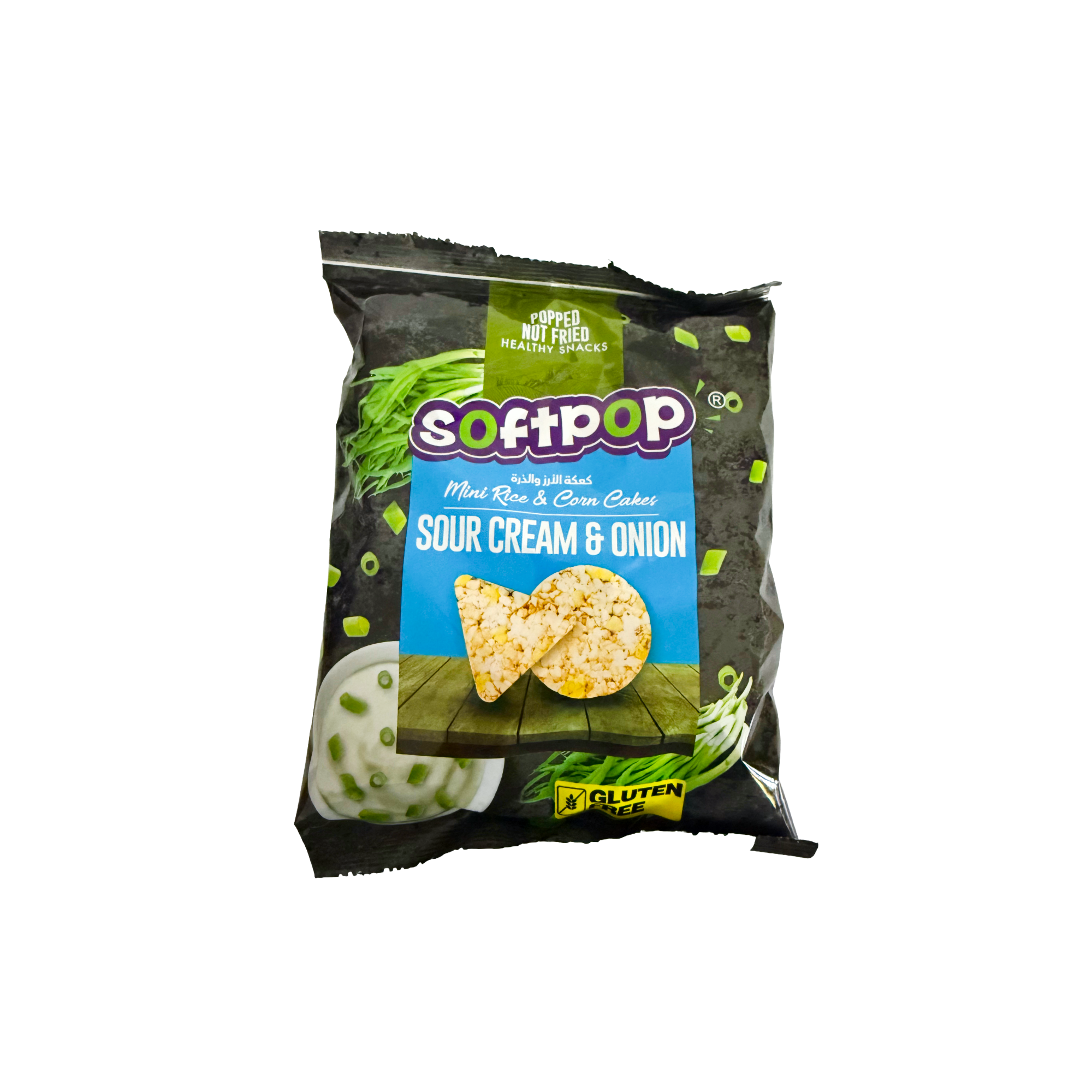 Soft Pop Gluten Free Sour Cream & Onion Mini Rice & Corn Cakes 45g