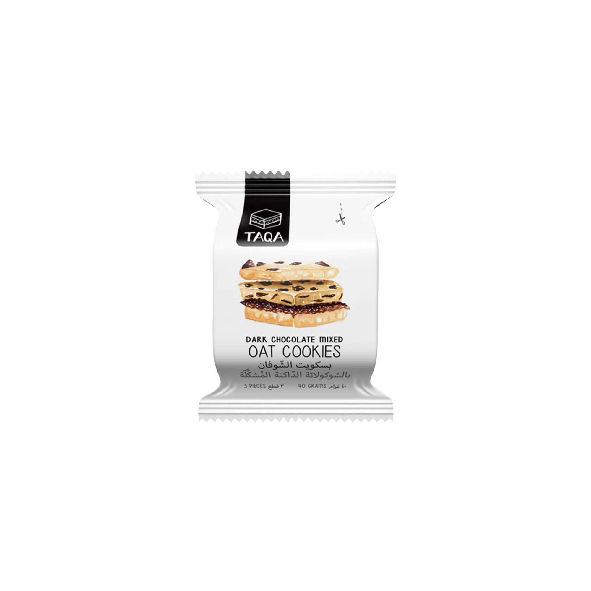 Taqa Dark Mixed Chocolate Cookies 40g