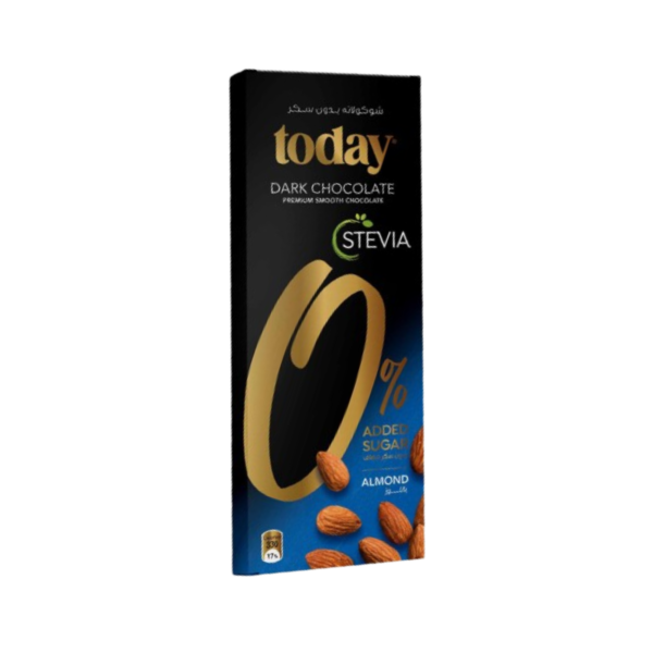 Today 0% Added Sugar Stevia Almond Dark Chocolate 65g