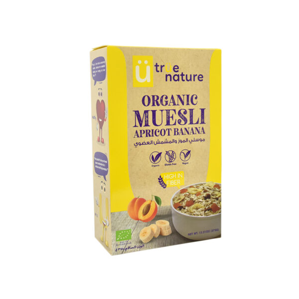 True Nature Organic Apricot Banana Muesli 375g