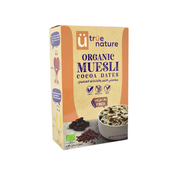True Nature Organic Cocoa Dates Muesli 375g