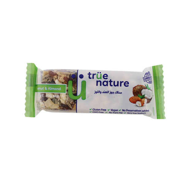 True Nature Organic Coconut & Almond Bar 40g