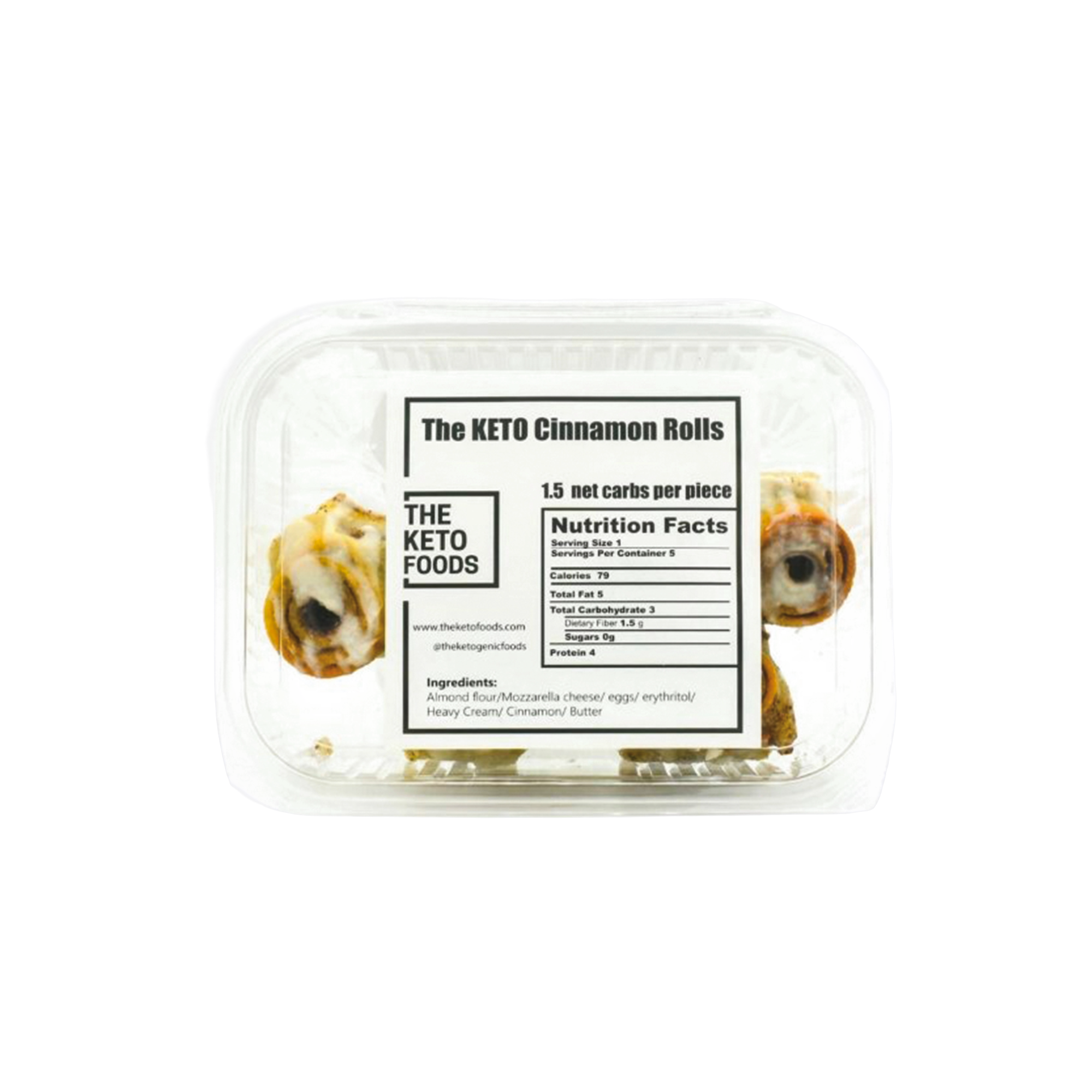 The Keto Foods Keto Cinnamon Rolls 5pcs