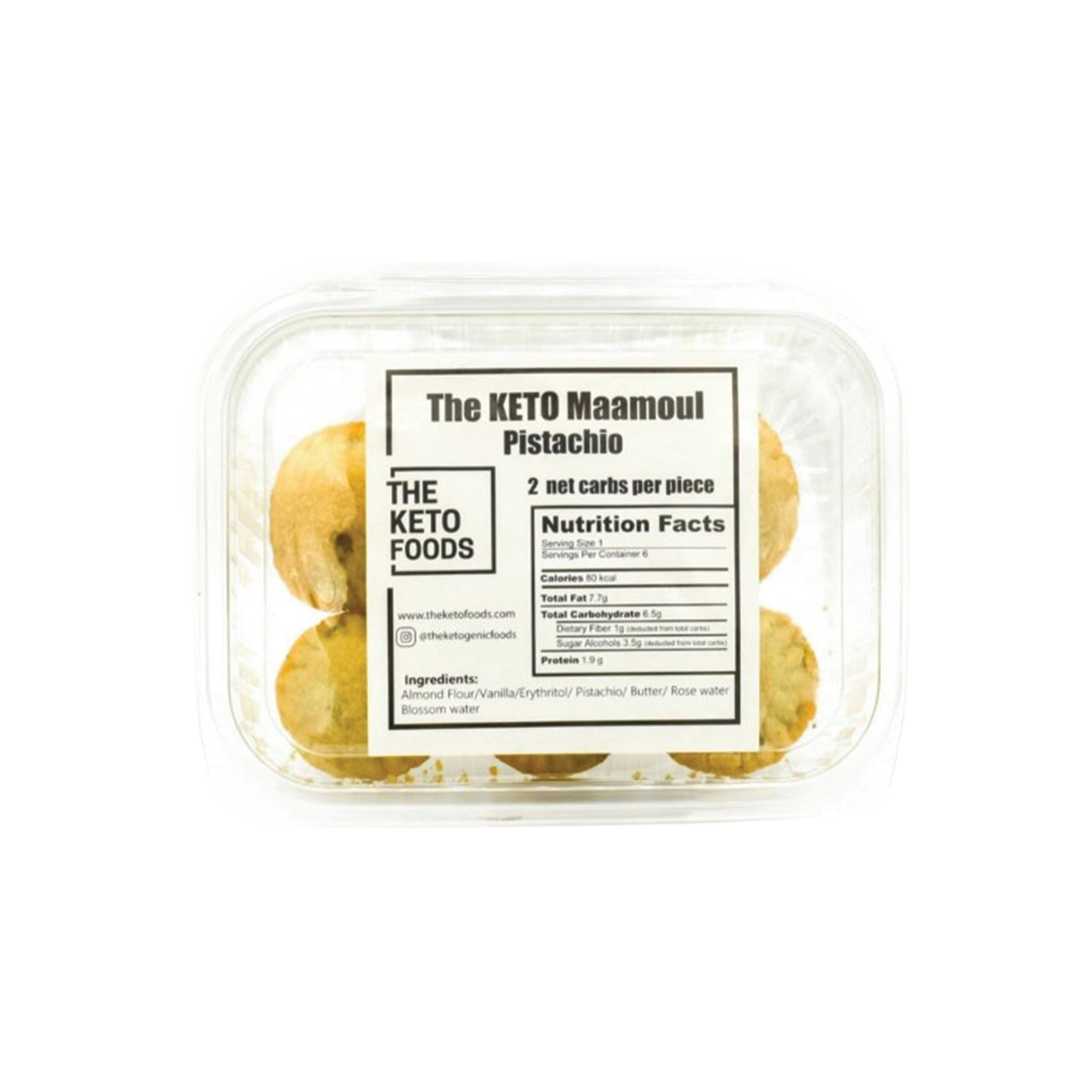 The Keto Foods Keto Pistachio Maamoul 6pcs