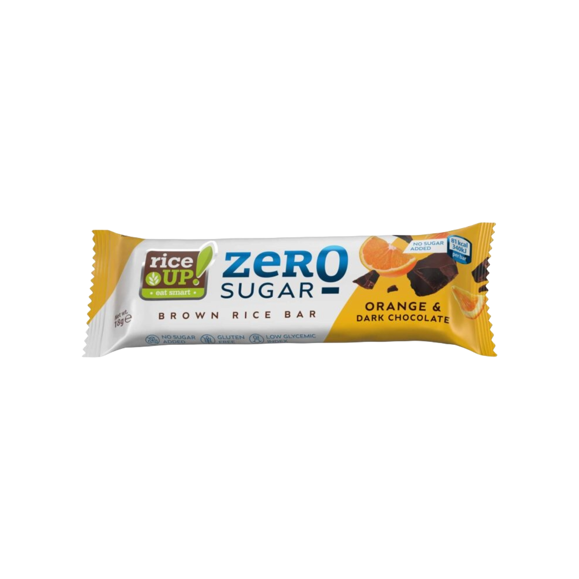 Rice Up Orange Chocolate Brown Rice Bar 18g